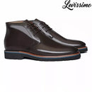 BOTA DERBY MASCULINA CASUAL EM COURO MARROM - CAFE