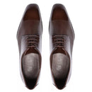 SAPATO DERBY MASCULINO SOCIAL EM COURO MARROM - CAFE