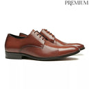 SAPATO DERBY MASCULINO SOCIAL EM COURO MARROM - WHISKY