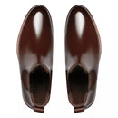 BOTA CHELSEA MASCULINA CASUAL EM COURO MARROM - EXPRESSO