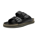 SANDÁLIA MASCULINA CASUAL EM COURO PRETO - SKAR PRETO