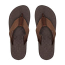 CHINELO MASCULINO CASUAL EM COURO MARROM - BARROCO-PRETO